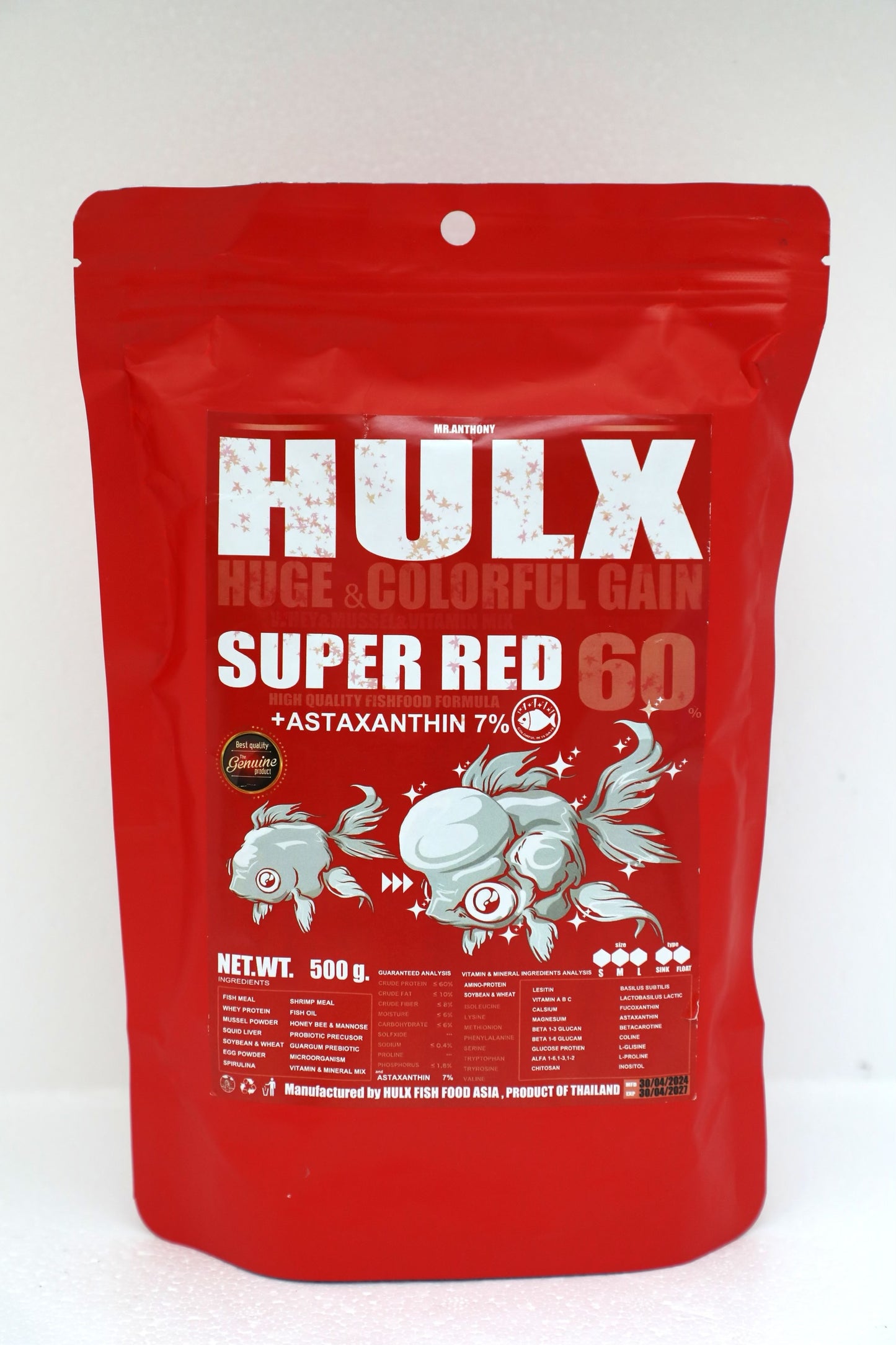 Hulx super red fish food